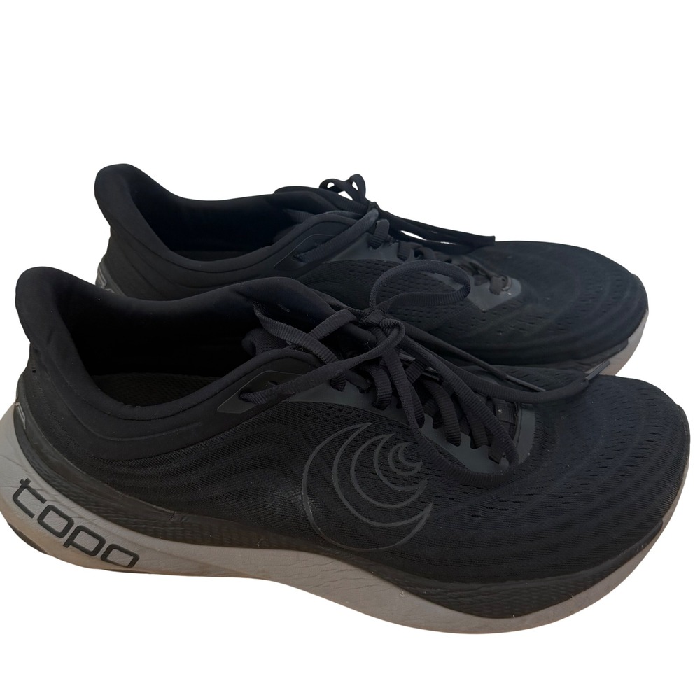 Topo Athletic Phantom 2 Mens Running Shoes Black Grey Wide Toe Box 12.5 Wide